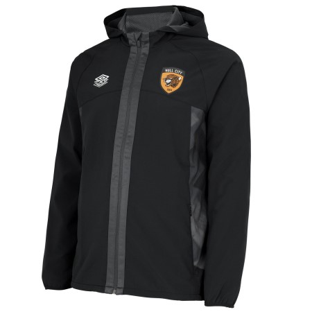 Fotbalové Fotbalové Bundy Umbro Hull City 22/23 Shower Jacket Junior Černé | CZ-32804