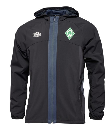 Fotbalové Fotbalové Bundy Umbro Werder Bremen 22/23 Shower Jacket Junior Černé Zelene Tmavě Blankyt | CZ-62817