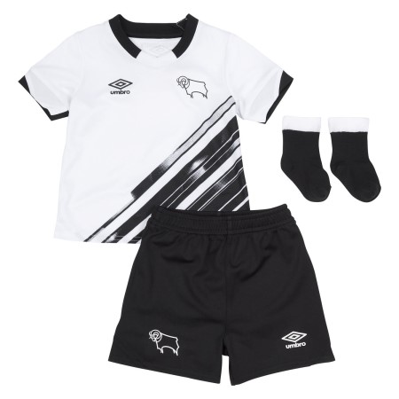 Fotbalové Football Dresy Umbro Derby County 22/23 Home Baby Kit Bílé Černé | CZ-02018