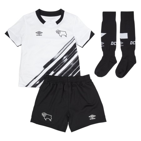 Fotbalové Football Dresy Umbro Derby County 22/23 Home Infant Kit Bílé Černé | CZ-50301