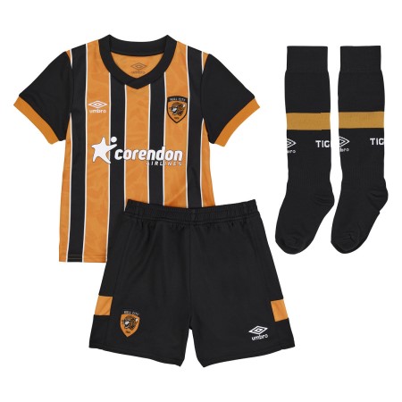 Fotbalové Football Dresy Umbro Hull City 22/23 Home Infant Kit Černé Žluté | CZ-29014