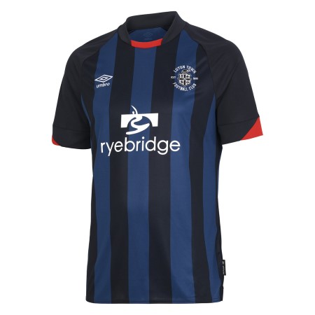Fotbalové Football Dresy Umbro Luton Town 22/23 Third Jersey Junior Černé Tmavě Blankyt | CZ-95794