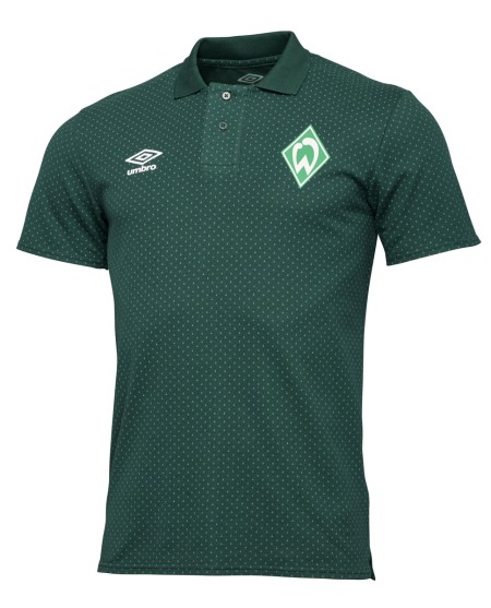Fotbalové Fotbalové Polo Umbro Werder Bremen 22/23 CVC Polo Zelene | CZ-32475