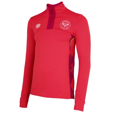 Fotbalové Fotbalové Topy Umbro Brentford 22/23 Quarter Zip Top Červené | CZ-36462
