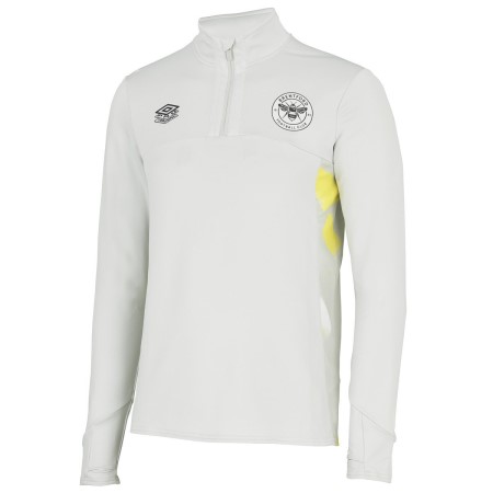 Fotbalové Fotbalové Topy Umbro Brentford 22/23 Quarter Zip Top Junior Bílé Žluté | CZ-48061