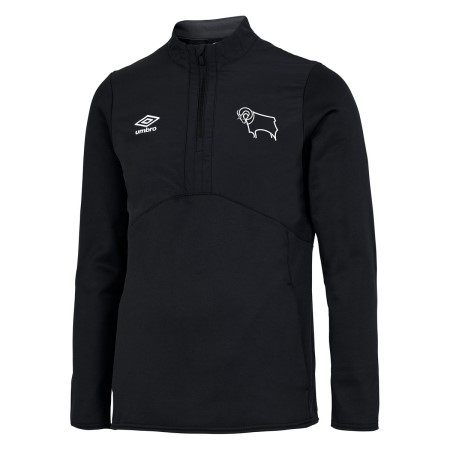 Fotbalové Fotbalové Topy Umbro Derby County 22/23 Half Zip Fleece Černé | CZ-25260