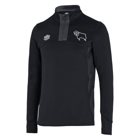 Fotbalové Fotbalové Topy Umbro Derby County 22/23 Quarter Zip Top Černé | CZ-83797