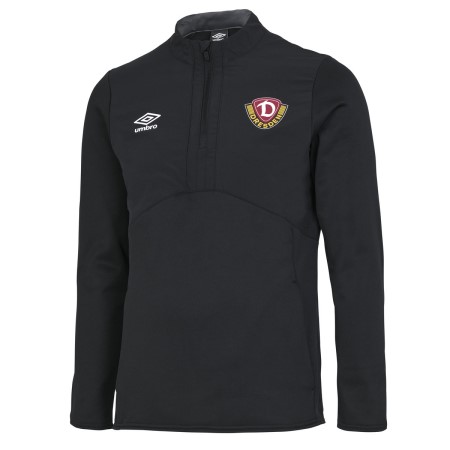 Fotbalové Fotbalové Topy Umbro Dynamo Dresden 22/23 Half Zip Fleece Junior Černé | CZ-05274