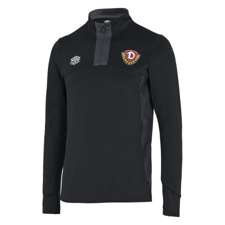Fotbalové Fotbalové Topy Umbro Dynamo Dresden 22/23 Quarter Zip Top Junior Černé | CZ-11974