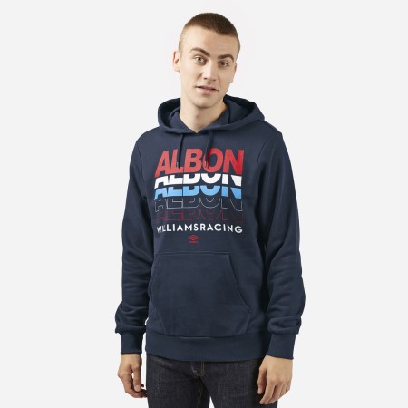 Fotbalové Mikiny S Kapucí Umbro Alex Albon - Know MY Name - Williams Závodní Hoodie Tmavě Blankyt | CZ-95626