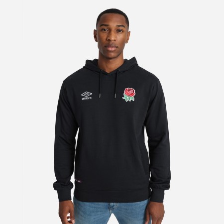 Fotbalové Mikiny S Kapucí Umbro England Rugby Classic Prošívaný Hoodie Černé | CZ-58717