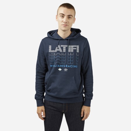 Fotbalové Mikiny S Kapucí Umbro Nicholas Latifi - Know MY Name - Williams Závodní Hoodie Tmavě Blankyt | CZ-92695