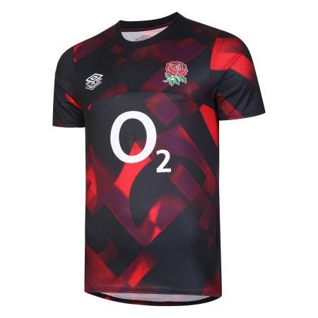 Fotbalové Dresy Umbro England Rugby 22/23 Warm Up Jersey Červené Tmavě Fialové Černé | CZ-01024