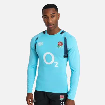 Fotbalové Dresy Umbro England Rugby 22/23 Tréninková Jersey LS Blankyt Černé | CZ-32437