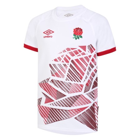 Fotbalové Dresy Umbro England Rugby 22/23 7S Home Replica Jersey Junior Bílé Červené | CZ-47392