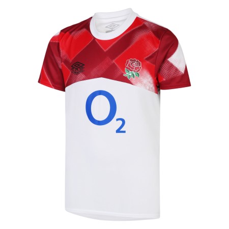 Fotbalové Dresy Umbro England Rugby 22/23 Warm Up Jersey Junior Bílé Červené | CZ-51535