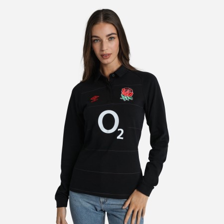 Fotbalové Dresy Umbro England Rugby 22/23 Alternate Classic Jersey LS Černé Červené | CZ-66369