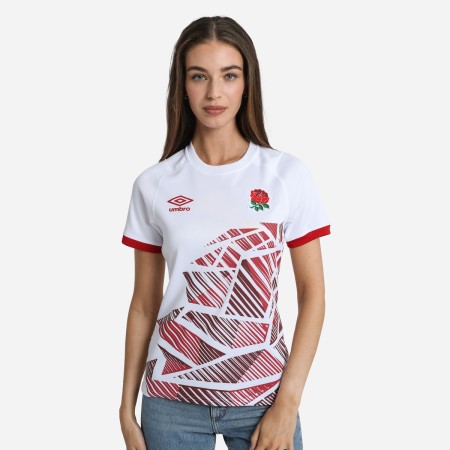 Fotbalové Dresy Umbro England Rugby 22/23 7S Home Replica Jersey Bílé Červené | CZ-71284