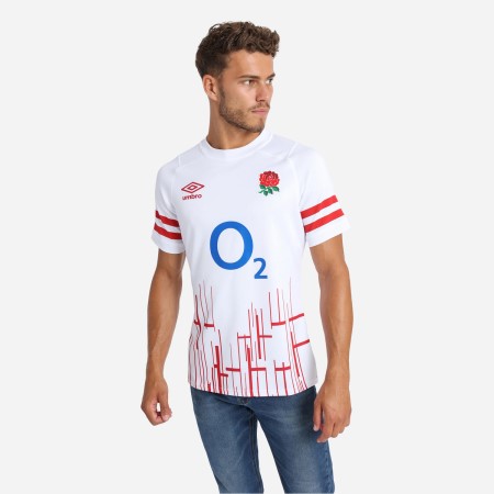 Fotbalové Dresy Umbro England Rugby 22/23 Home Replica Jersey Bílé Červené | CZ-75296