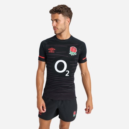 Fotbalové Dresy Umbro England Rugby 22/23 Alternate Pro Jersey Černé | CZ-78400
