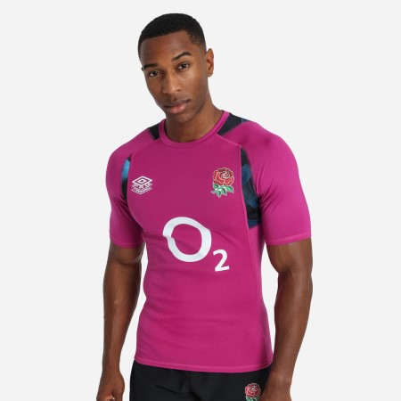 Fotbalové Dresy Umbro England Rugby 22/23 Tréninková Jersey Vínové Blankyt Černé | CZ-97878