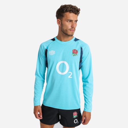 Fotbalové Dresy Umbro England Rugby 22/23 Relaxed Tréninková Jersey LS Blankyt Černé | CZ-98546