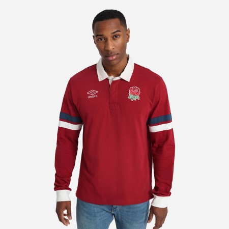 Fotbalové Dresy Umbro England Rugby Classic Rugby Jersey Červené Bílé Tmavě Blankyt | CZ-51967