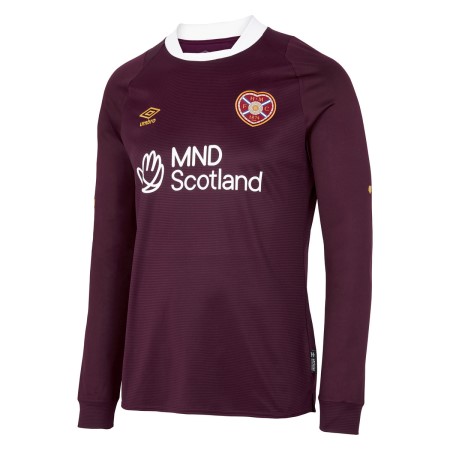 Fotbalové Dresy Umbro Heart Of Midlothian F.c. 22/23 Home Jersey LS Tmavě Červené | CZ-48950