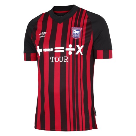 Fotbalové Dresy Umbro Ipswich Town 22/23 Away Jersey Černé Červené | CZ-13860