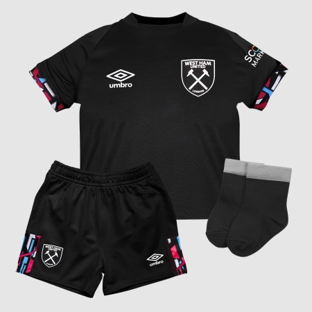 Fotbalové Dresy Umbro West Ham Utd 22/23 Away Baby Kit Černé | CZ-38726