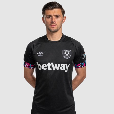 Fotbalové Dresy Umbro West Ham Utd 22/23 Away Jersey Černé Bílé | CZ-97852