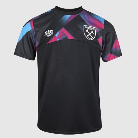Fotbalové Dresy Umbro West Ham Utd 22/23 Warm Up Jersey Černé Fialové | CZ-05843
