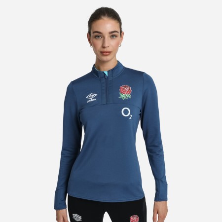 Fotbalové Topy S Dlouhým Rukávem Umbro England Rugby 22/23 Mid Layer Top Blankyt | CZ-15407