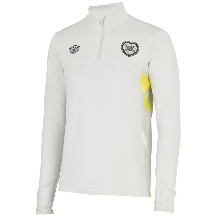 Fotbalové Topy S Dlouhým Rukávem Umbro Heart Of Midlothian F.c. 22/23 Quarter Zip Top Junior Bílé Žluté | CZ-46003