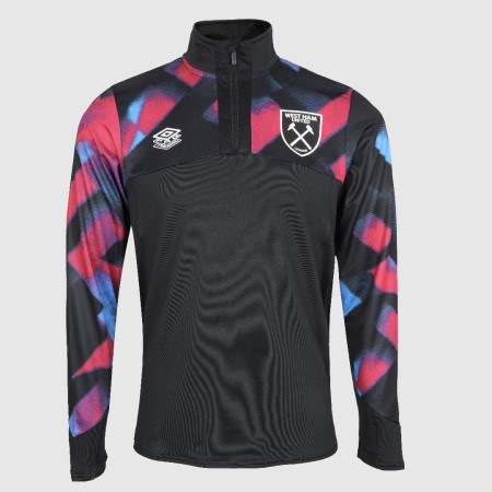 Fotbalové Topy S Dlouhým Rukávem Umbro West Ham Utd 22/23 Warm Up Quarter Zip Top Černé Fialové | CZ-36441