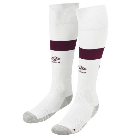 Fotbalové Ponožky Umbro Heart Of Midlothian F.c. 22/23 Away Sock Bílé Tmavě Červené | CZ-07691