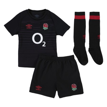 Fotbalové Rugby Umbro England Rugby 22/23 Alternate Infant Kit Černé Červené | CZ-73171