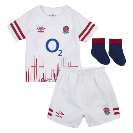 Fotbalové Rugby Umbro England Rugby 22/23 Home Baby Kit Bílé Červené Tmavě Blankyt | CZ-82981