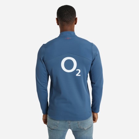 Fotbalové Sweats Umbro England Rugby 22/23 Half Zip Fleece Blankyt | CZ-78934
