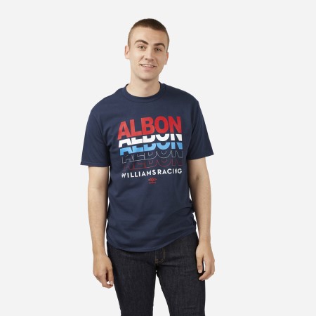 Fotbalové Tričko Umbro Alex Albon - Know MY Name - Williams Závodní Tee Tmavě Blankyt | CZ-64216
