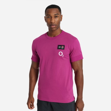 Fotbalové Tričko Umbro England Rugby 22/23 CVC Tee Vínové | CZ-11548