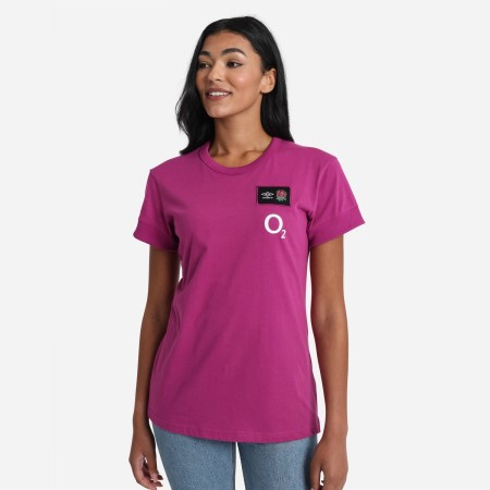 Fotbalové Tričko Umbro England Rugby 22/23 CVC Tee Vínové | CZ-56560