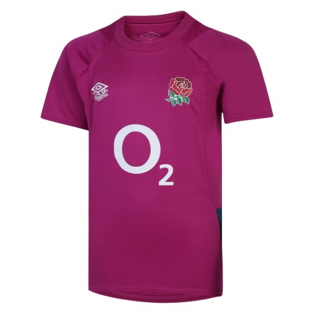 Fotbalové Tričko Umbro England Rugby 22/23 Gym Tee Junior Vínové Blankyt Černé | CZ-04956