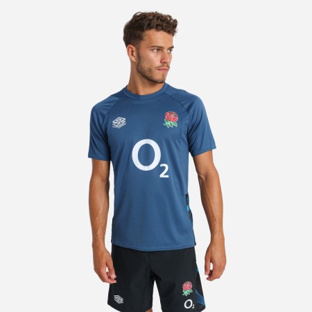 Fotbalové Tričko Umbro England Rugby 22/23 Gym Tee Blankyt Černé | CZ-98060