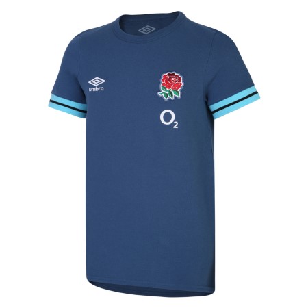 Fotbalové Tričko Umbro England Rugby 22/23 Presentation Tee Junior Blankyt Černé | CZ-05278