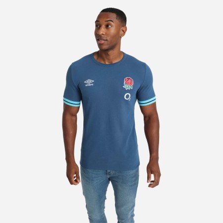 Fotbalové Tričko Umbro England Rugby 22/23 Presentation Tee Blankyt Černé | CZ-85931