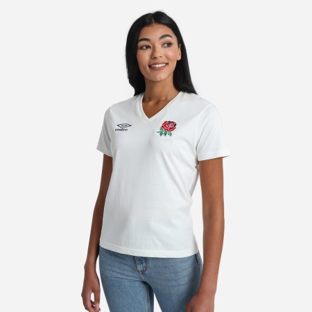 Fotbalové Tričko Umbro England Rugby Classic Tee Bílé | CZ-99735