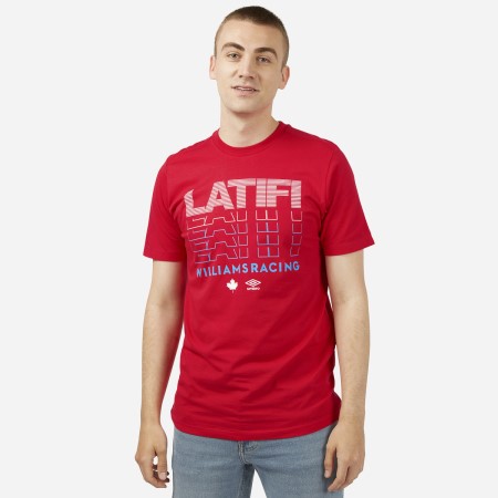 Fotbalové Tričko Umbro Nicholas Latifi - Know MY Name - Williams Závodní Tee Červené | CZ-44632