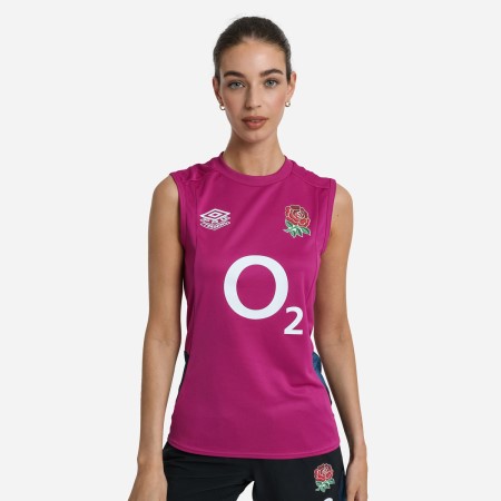 Fotbalové Vesty Umbro England Rugby 22/23 Bez Rukávů Tee Vínové Blankyt Černé | CZ-04554