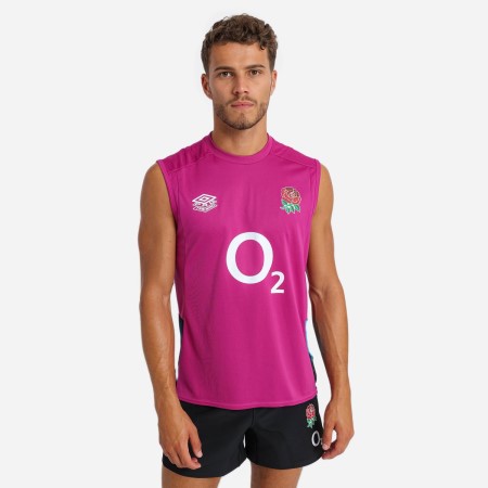 Fotbalové Vesty Umbro England Rugby 22/23 Bez Rukávů Tee Vínové Blankyt Černé | CZ-61604